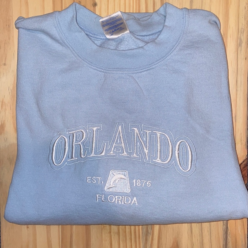 Vintage Baby Blue Orlando Crew Sweatshirt